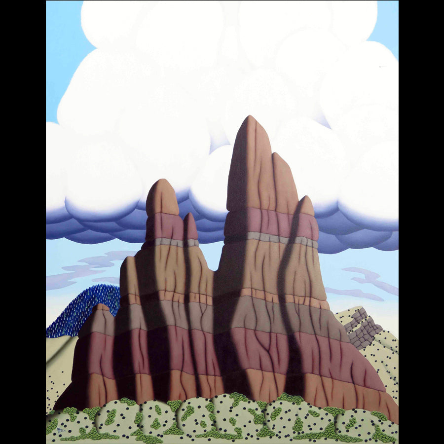 Colorado artist Tracy Felix Original Oil Painting of Mountains: Spires