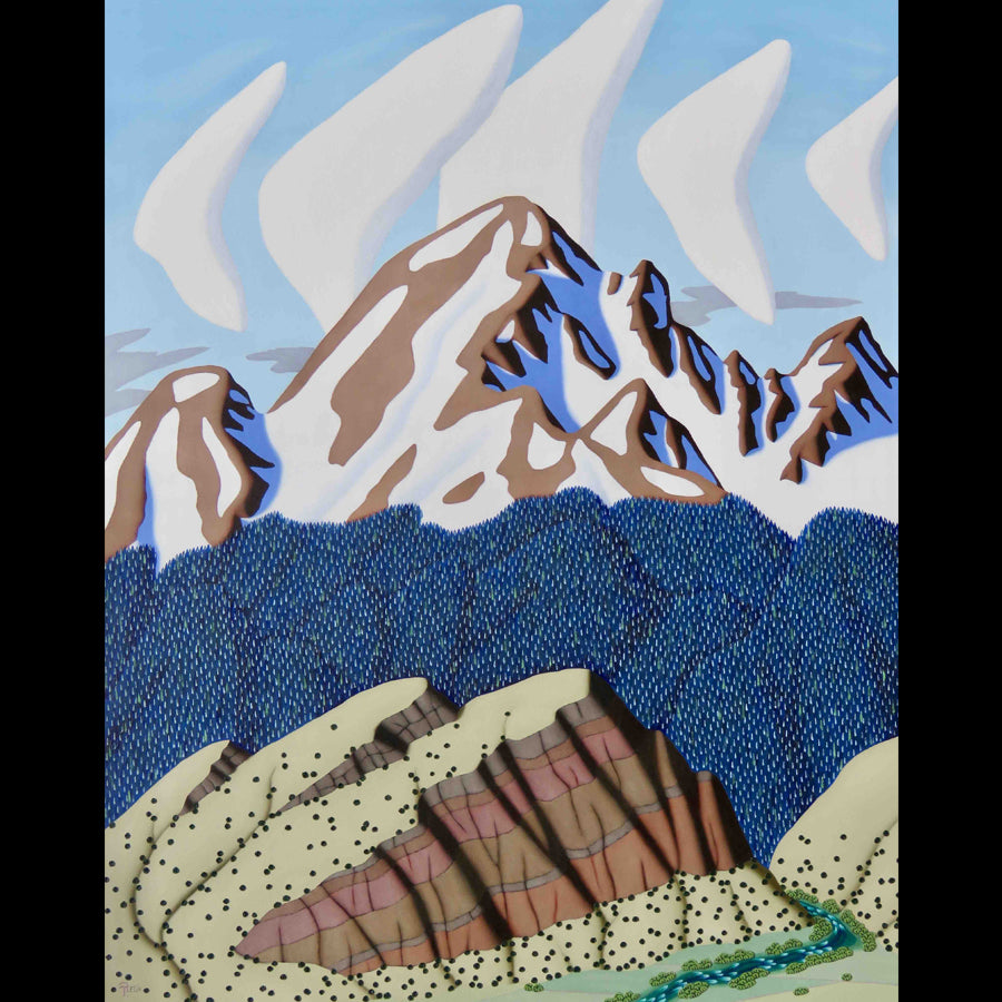Colorado artist Tracy Felix Original Oil Painting of Mountains: Uplifting