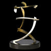 Tranquility bronze and stainless steel Chinese calligraphy symbol by artist Casey Horn