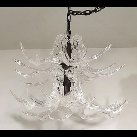 Clear Antler Chandelier