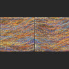 Vibrations diptych contemporary artist Pat McNabb Martin cut canvas