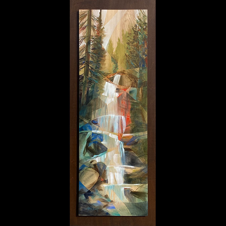Waterfall Content cynthia duff landscape painting