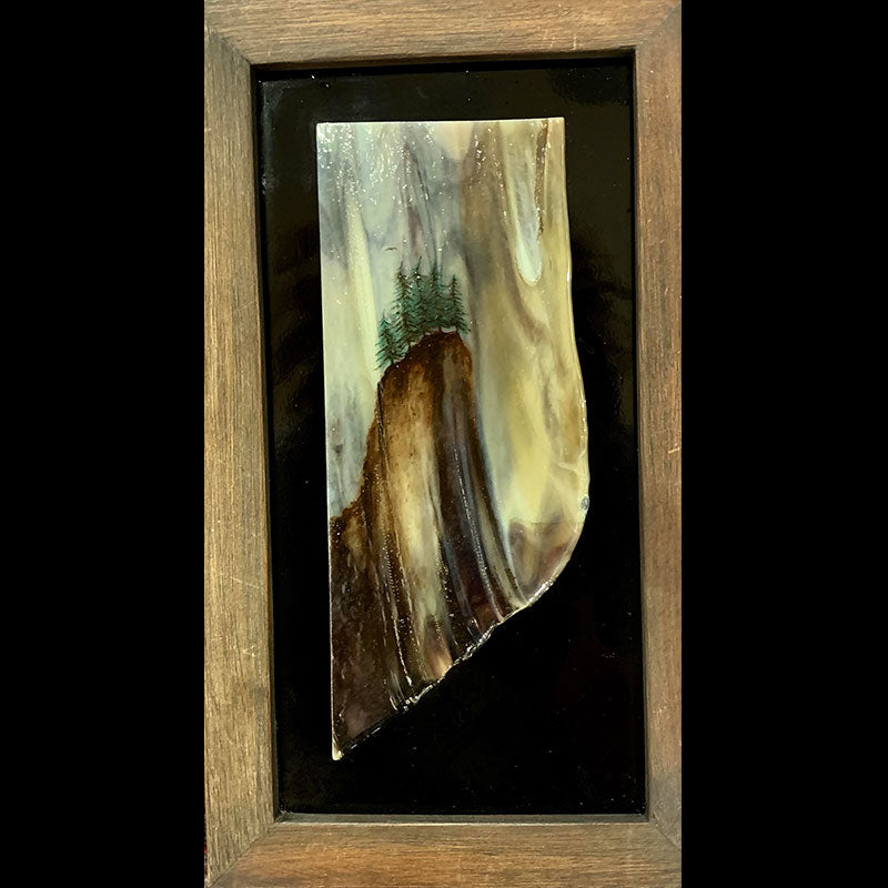 Westward Extremity original glass fired powder painting Colorado artist Gary Vigen