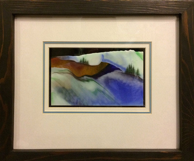 When the Storm Has Swept By the Righteous Stand Firm Forever original glass fired powder painting Colorado artist Gary Vigen