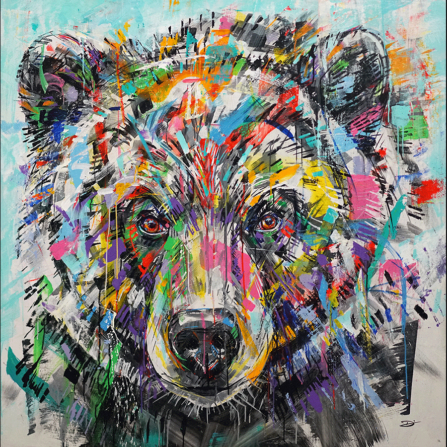 Wild-Sublime-david-gonzales-acrylic-painting-wildlife-bear