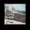 Winters Grind original oil on canvas ski landscape painting by Colorado artist Maxine Bone (framed) - front