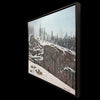 Winters Grind original oil on canvas ski landscape painting by Colorado artist Maxine Bone (framed) - right