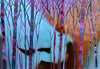 Backcountry original tree painting on a hand carved cast acrylic canvas by artist Christopher Owen Nelson