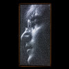 John Lennon backlit wire mesh portrait by artist Fekadu Mekasha