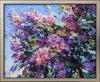 Framed Blooming Lilac oil painting by Colorado artist Lyudmila Agrich