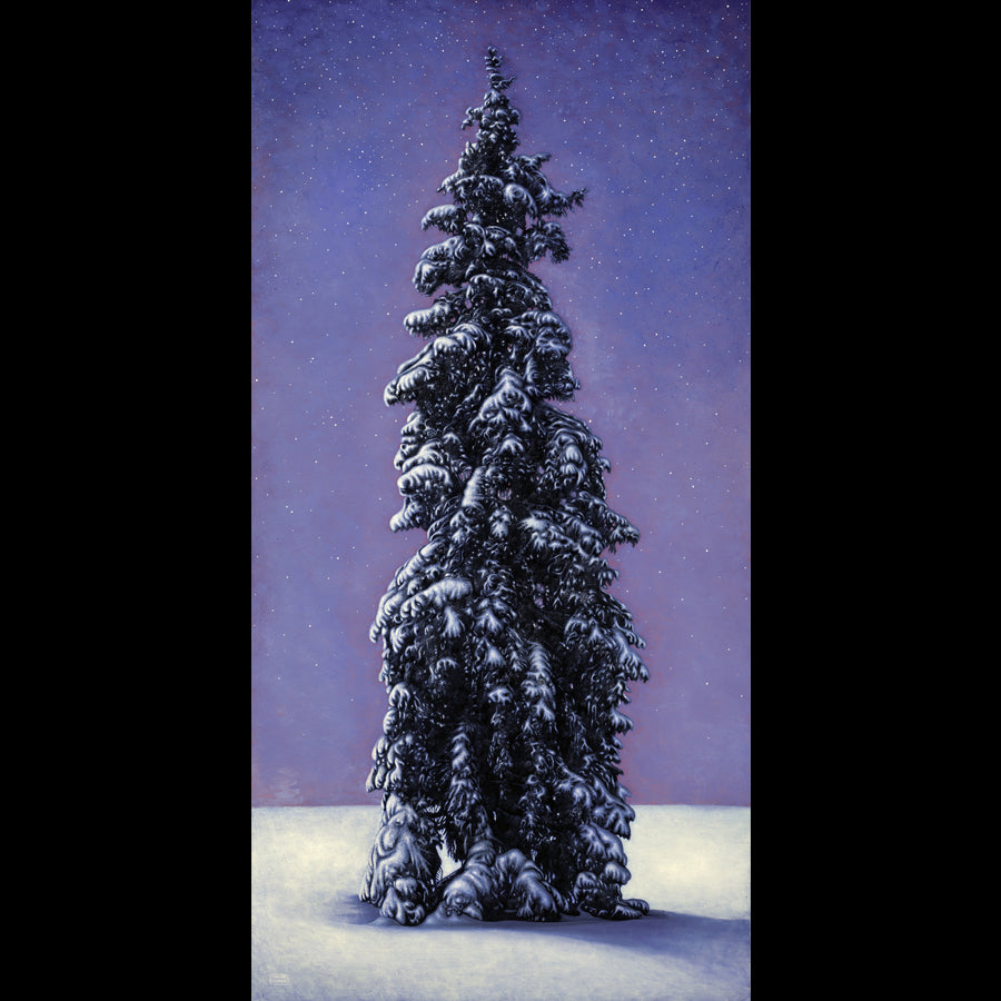 First Snow Original Oil Tree Painting by Artist Thane Gorek