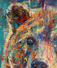 kindly colorful bear painting by artist david v gonzales