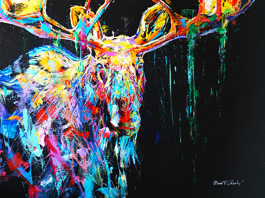 Majestic Moose painting by Artist David V. Gonzales