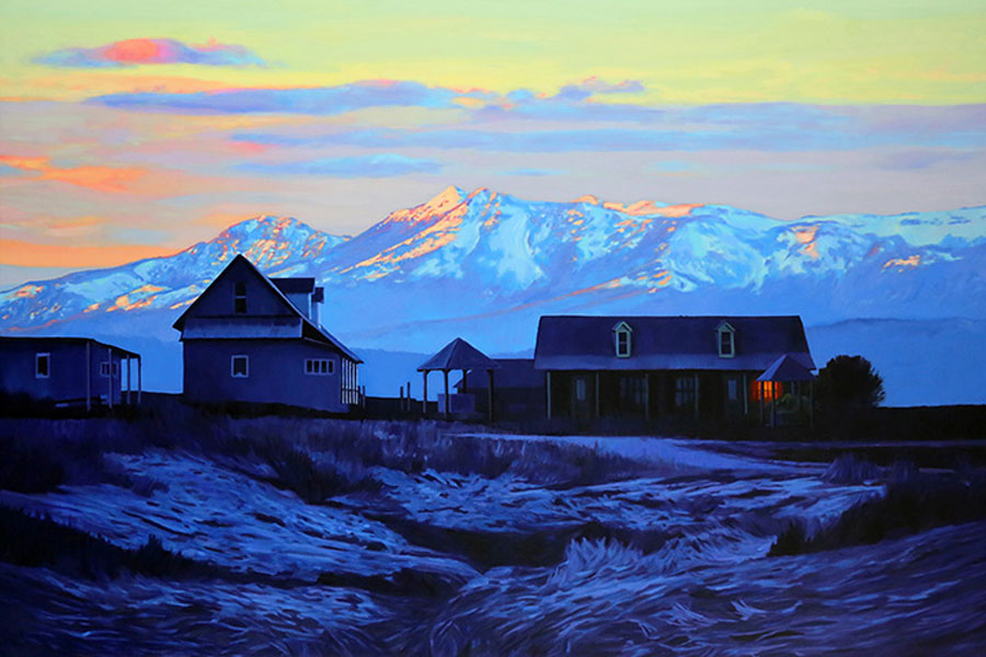 morning lights roger hayden johnson mountain landscape painting
