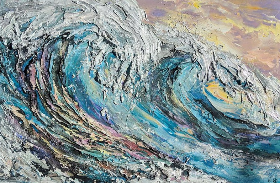 Ocean Breeze wave painting by canadian artist Barak Rozenvain