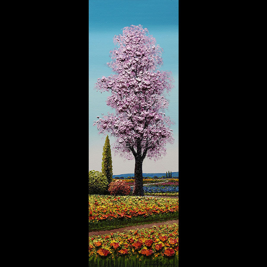 Perfect Pink original oil on canvas landscape painting by artist Mario Jung