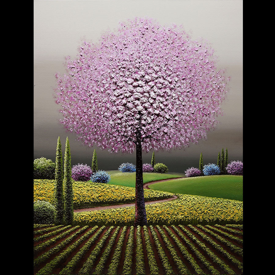 Purple Haze original landscape oil painting by artist Mario Jung