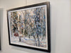 framed winter landscape painting by artist robert moore