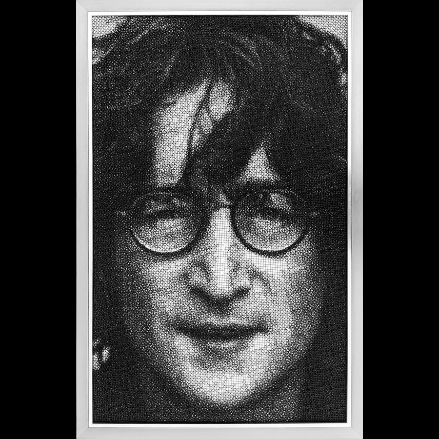 John Lennon original portrait created from wire mesh by artist Fekadu Mekasha